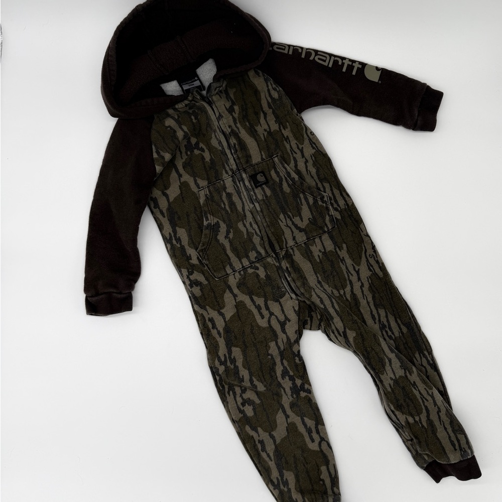 Carhartt Baby Camo Cotton Coverall Hooded Zip One Piece 24M
